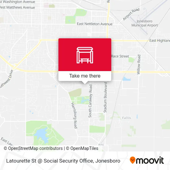 Latourette St @ Social Security Office map