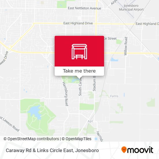 Caraway Rd & Links Circle East map