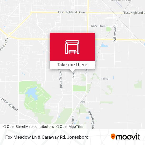 Mapa de Fox Meadow Ln & Caraway Rd