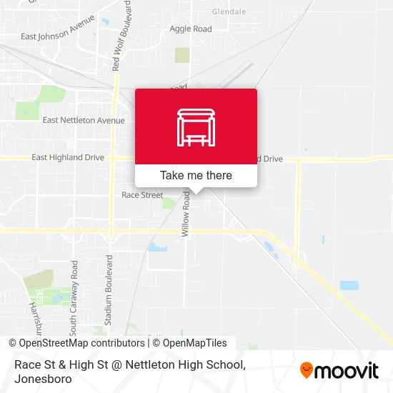 Race St & High St @ Nettleton High School map