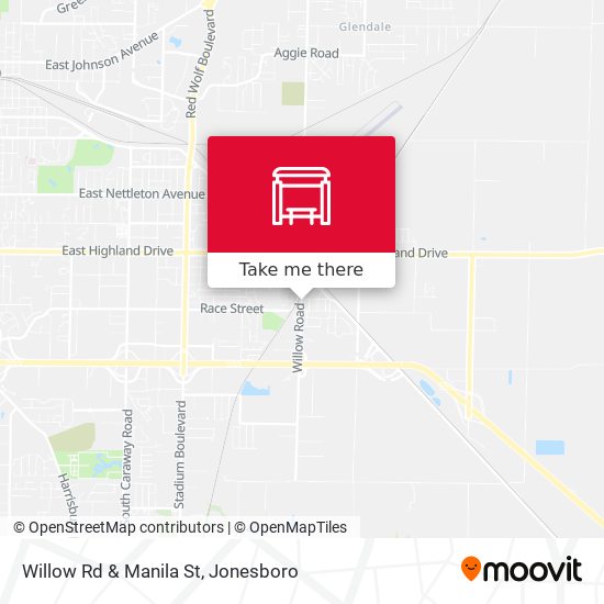 Willow Rd & Manila St map