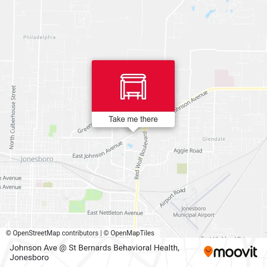 Johnson Ave @ St Bernards Behavioral Health map