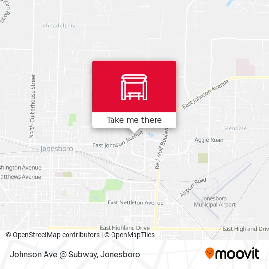 Mapa de Johnson Ave @ Subway