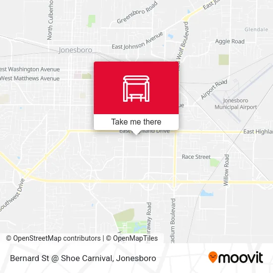 Bernard St @ Shoe Carnival map