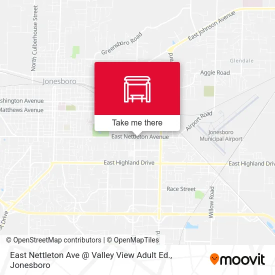 East Nettleton Ave @ Valley View Adult Ed. map