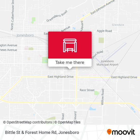 Bittle St & Forest Home Rd map
