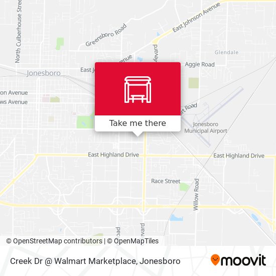 Creek Dr @ Walmart Marketplace map