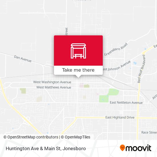 Huntington Ave & Main St map