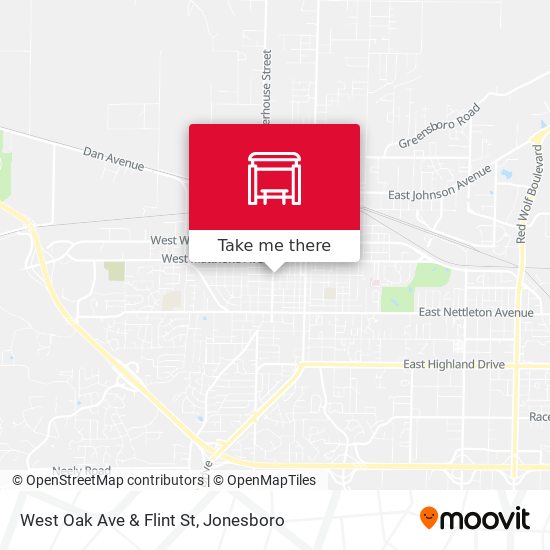 West Oak Ave & Flint St map