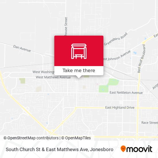 South Church St & East Matthews Ave map