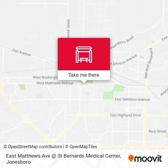 East Matthews Ave @ St Bernards Medical Center map