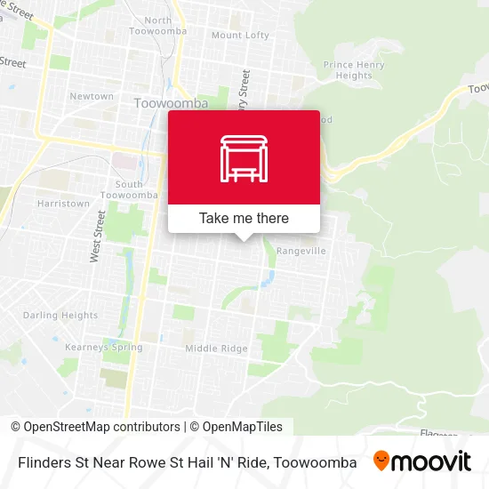 Flinders St Near Rowe St Hail 'N' Ride map
