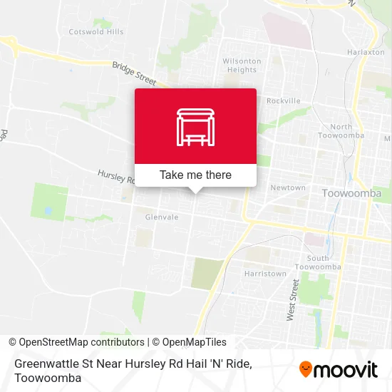 Greenwattle St Near Hursley Rd Hail 'N' Ride map