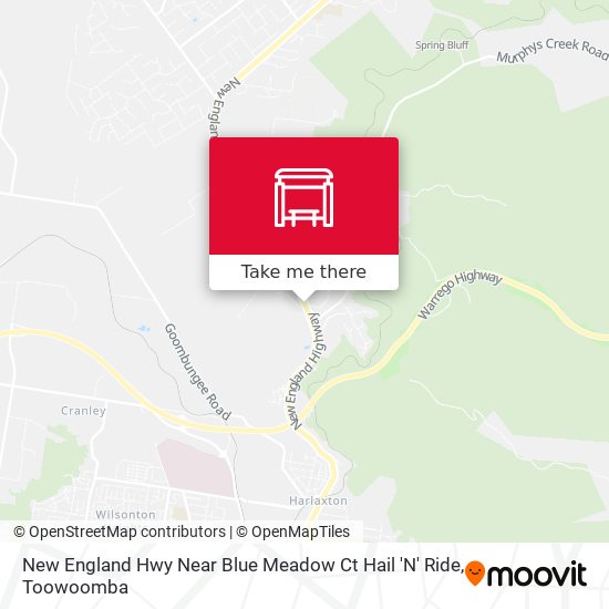 New England Hwy Near Blue Meadow Ct Hail 'N' Ride map