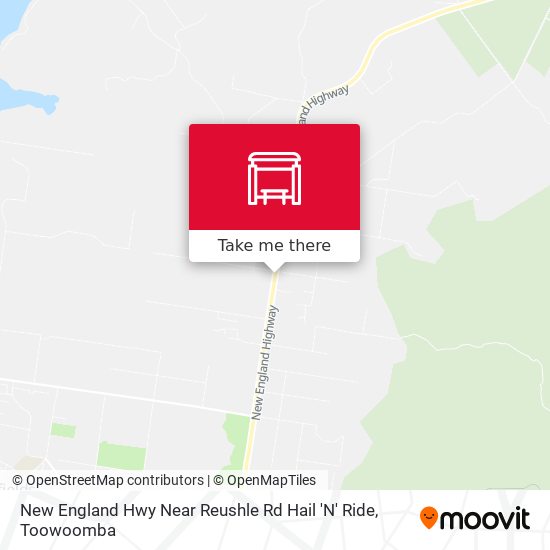 New England Hwy Near Reushle Rd Hail 'N' Ride map
