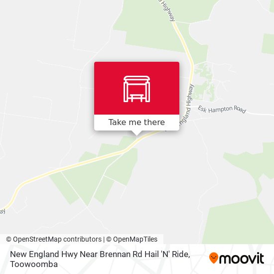 New England Hwy Near Brennan Rd Hail 'N' Ride map