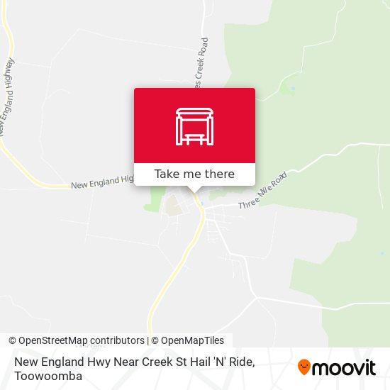 New England Hwy Near Creek St Hail 'N' Ride map