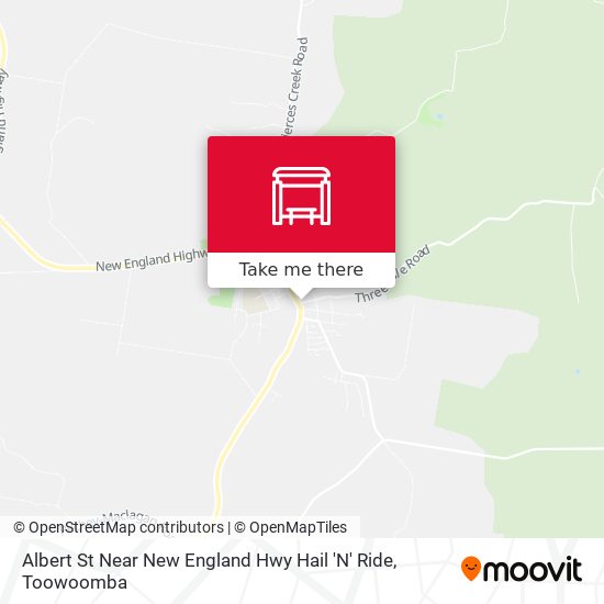 Albert St Near New England Hwy Hail 'N' Ride map