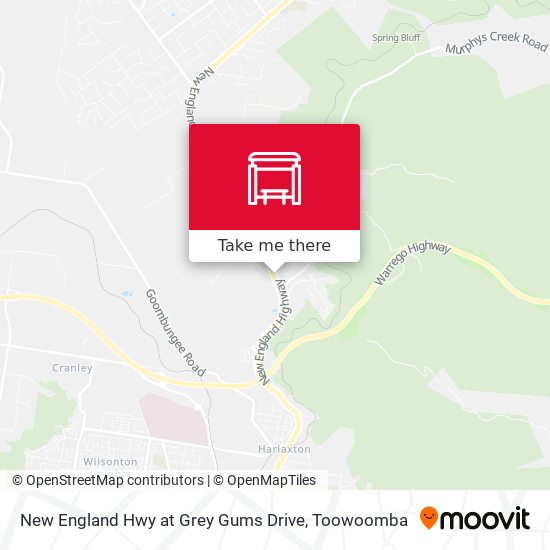 New England Hwy at Grey Gums Drive map