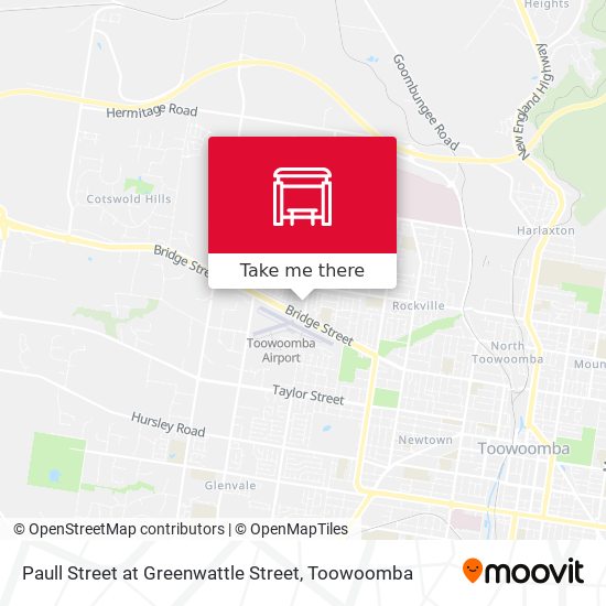 Mapa Paull Street at Greenwattle Street