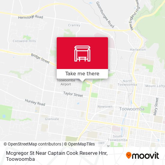 Mcgregor St Near Captain Cook Reserve Hnr map