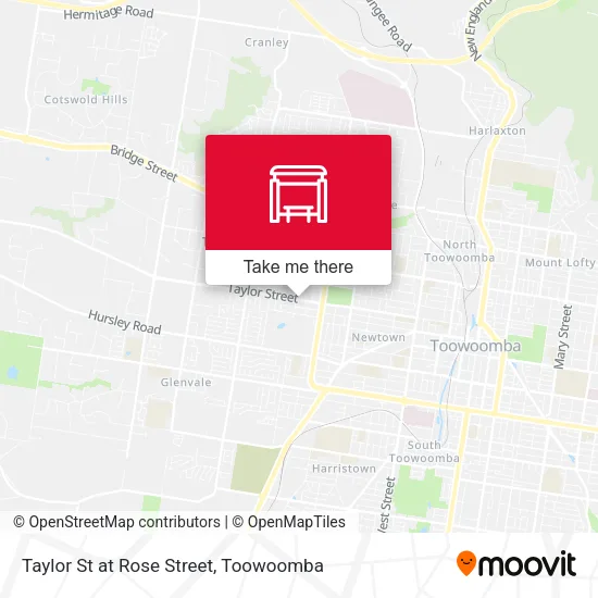 Mapa Taylor St at Rose Street