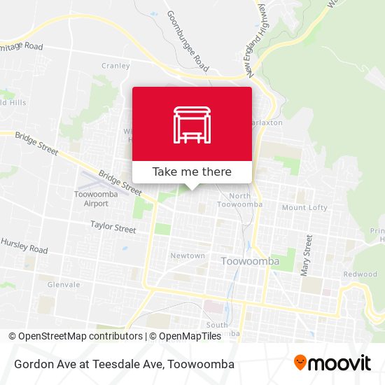 Gordon Ave at Teesdale Ave map