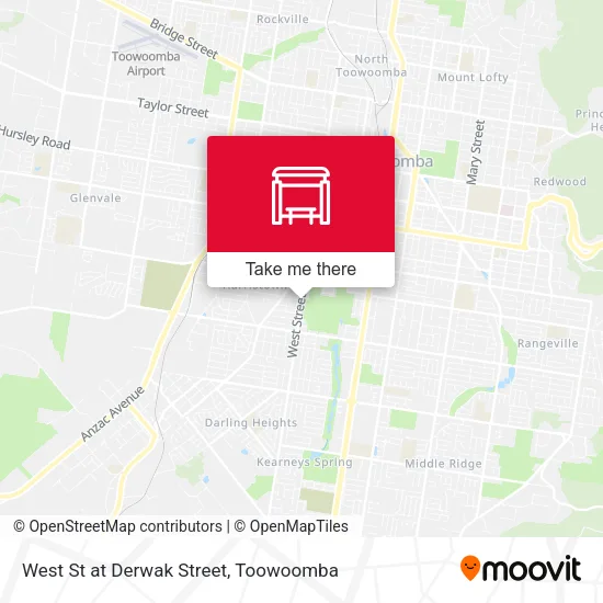 West St at Derwak Street map