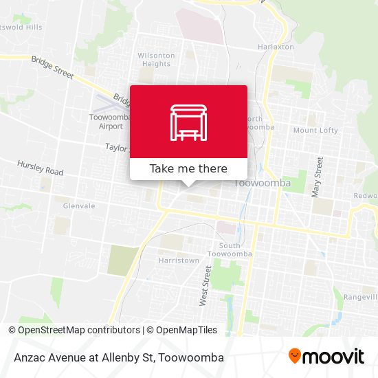 Anzac Avenue at Allenby St map