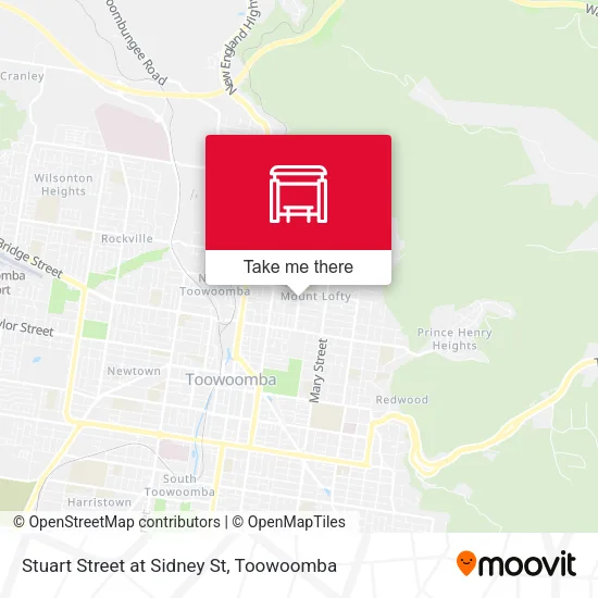 Stuart Street at Sidney St map