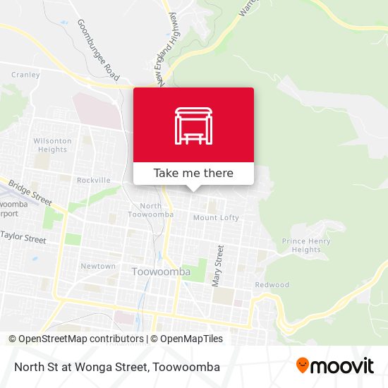 North St at Wonga Street map