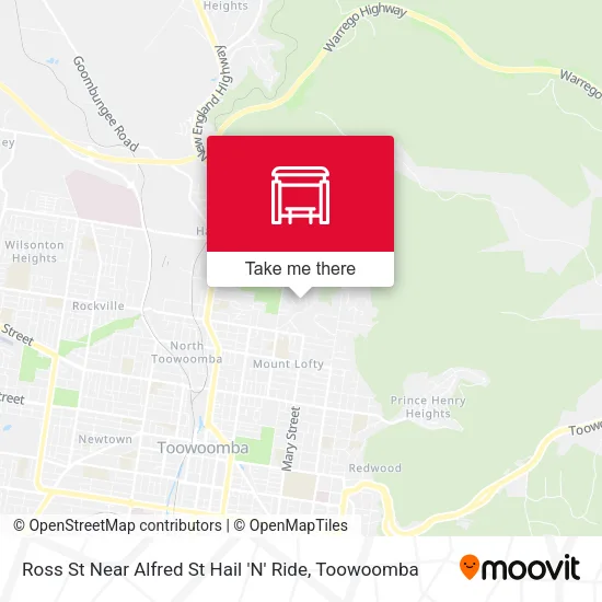 Ross St Near Alfred St Hail 'N' Ride map