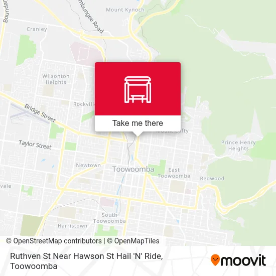 Ruthven St Near Hawson St Hail 'N' Ride map