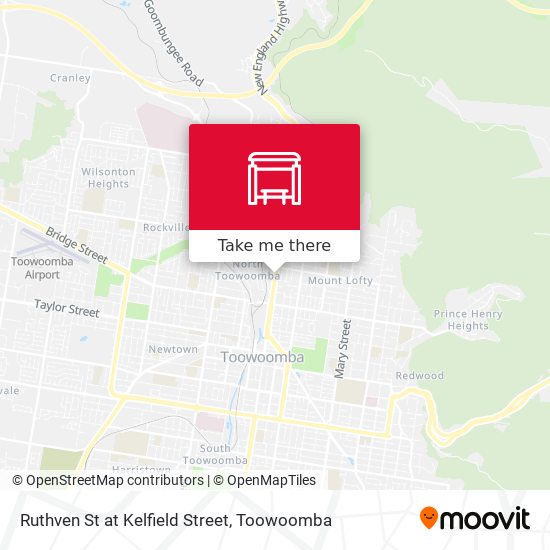 Ruthven St at Kelfield Street map