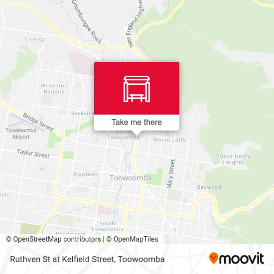 Mapa Ruthven St at Kelfield Street