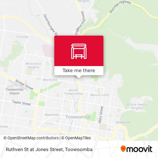 Mapa Ruthven St at Jones Street