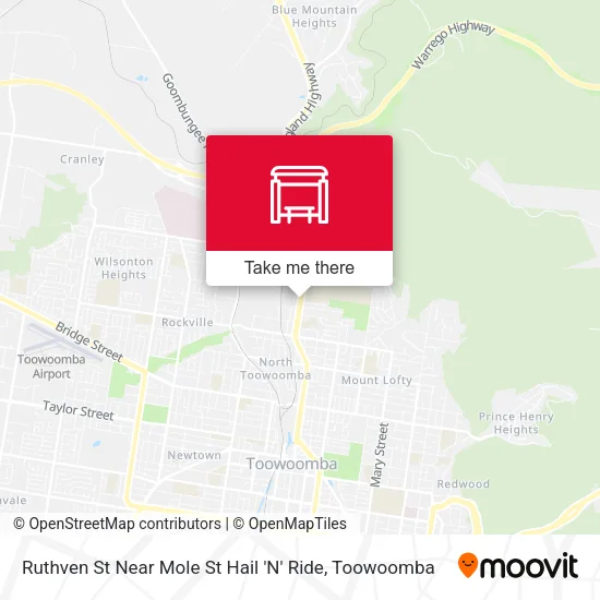 Ruthven St Near Mole St Hail 'N' Ride map