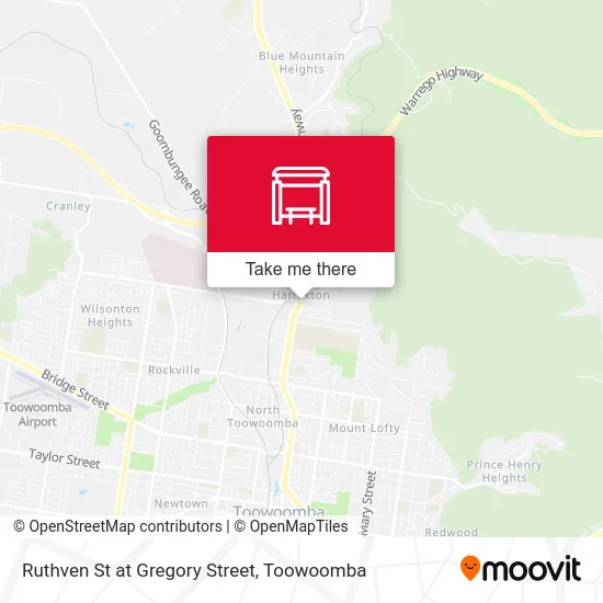 Mapa Ruthven St at Gregory Street
