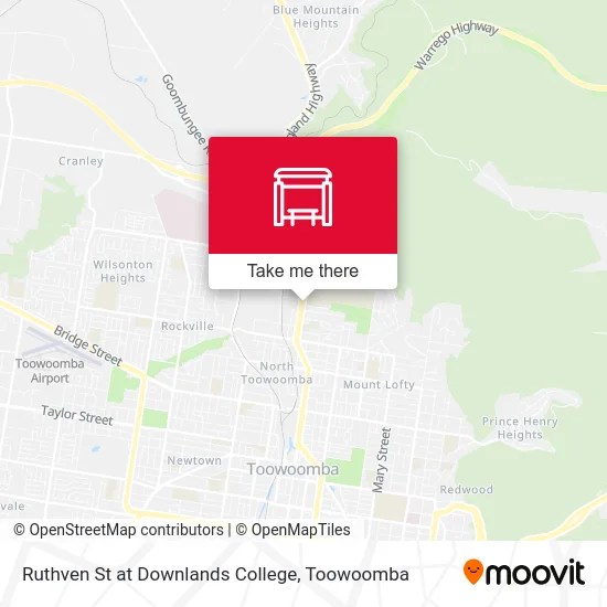 Mapa Ruthven St at Downlands College