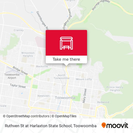 Mapa Ruthven St at Harlaxton State School