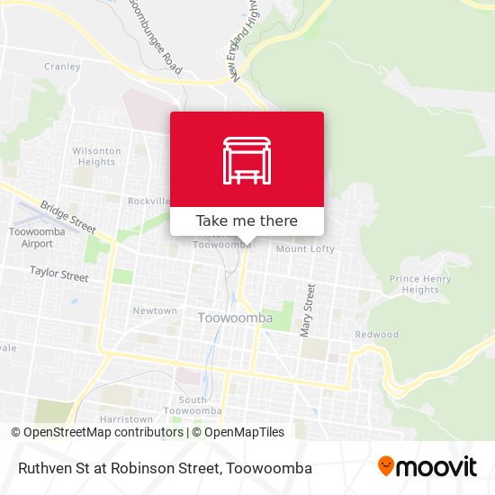 Ruthven St at Robinson Street map