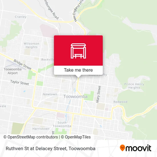 Mapa Ruthven St at Delacey Street