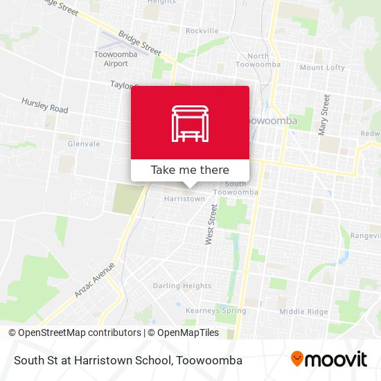 Mapa South St at Harristown School