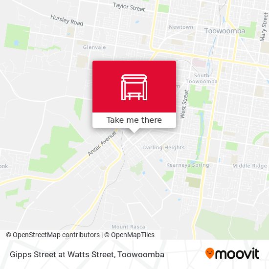 Gipps Street at Watts Street map