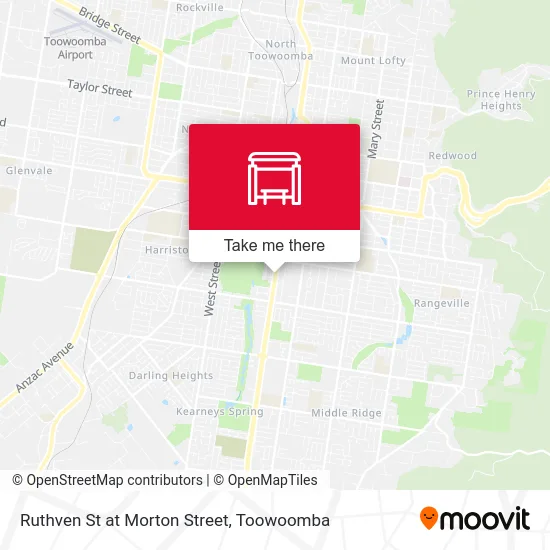 Mapa Ruthven St at Morton Street