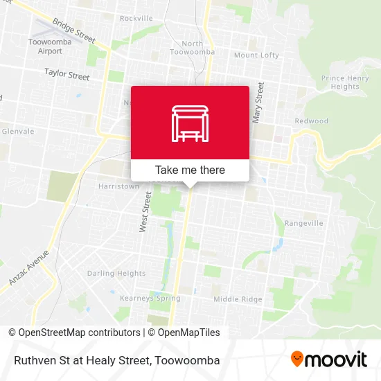 Mapa Ruthven St at Healy Street