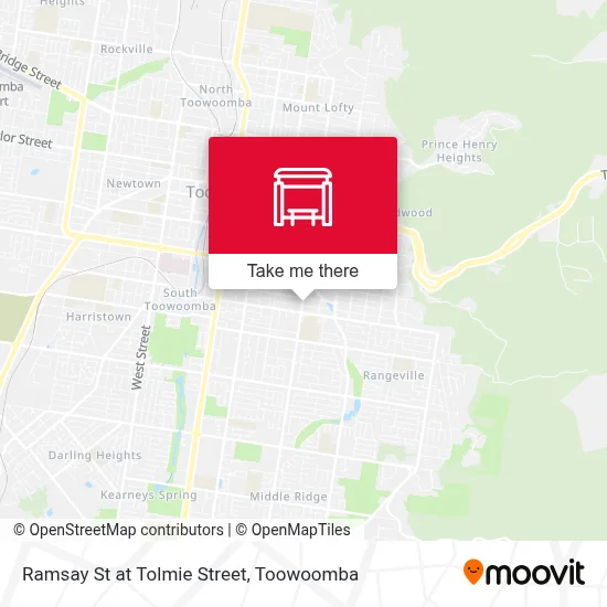 Mapa Ramsay St at Tolmie Street