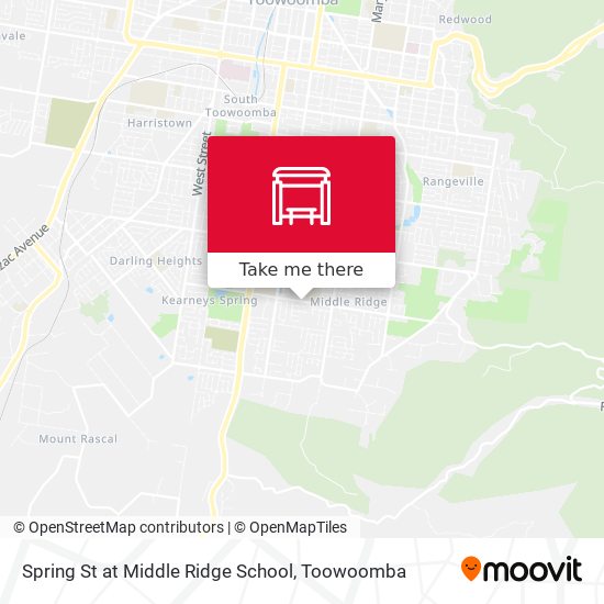 Spring St at Middle Ridge School map