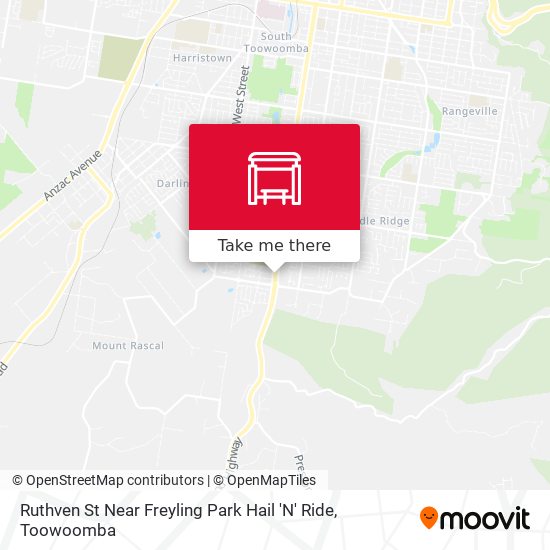 Ruthven St Near Freyling Park Hail 'N' Ride map