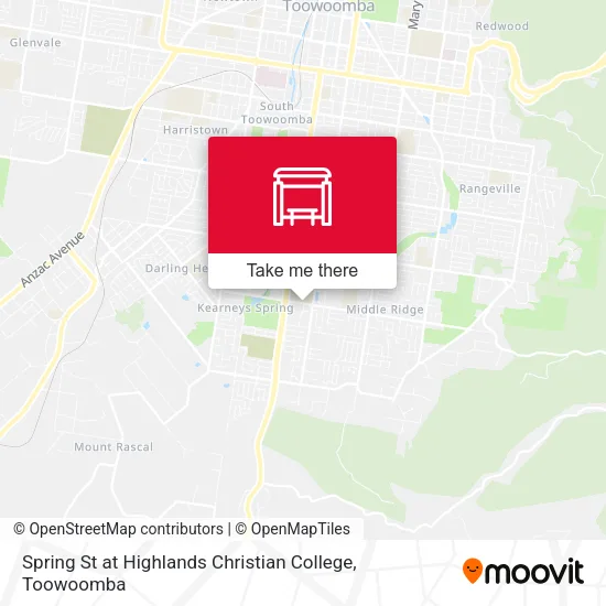 Mapa Spring St at Highlands Christian College